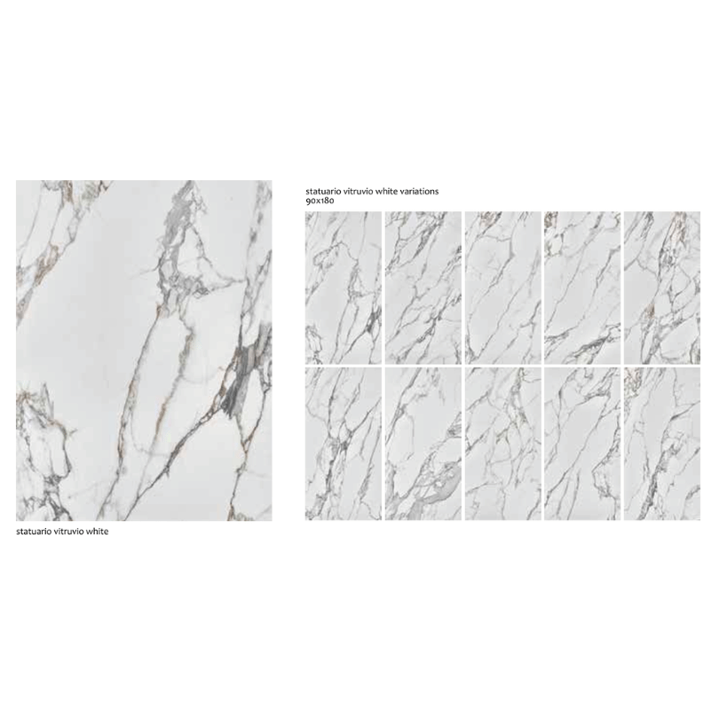 Marble 90×180 Statuario Vitruvio